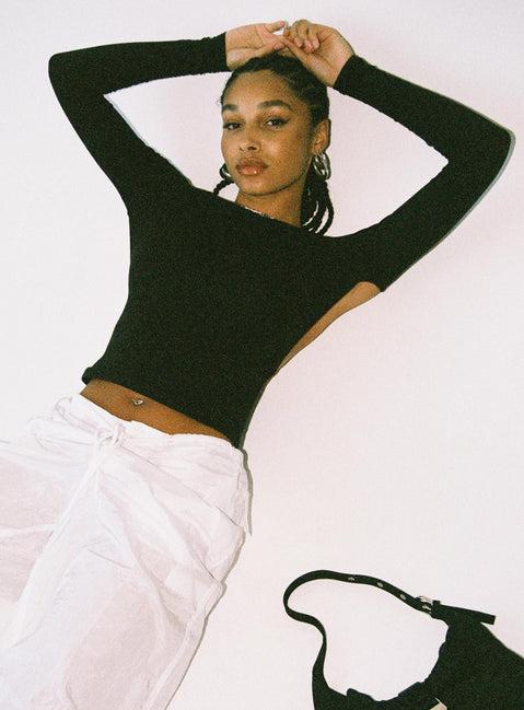 Rixie Long Sleeve Top Black Product Image