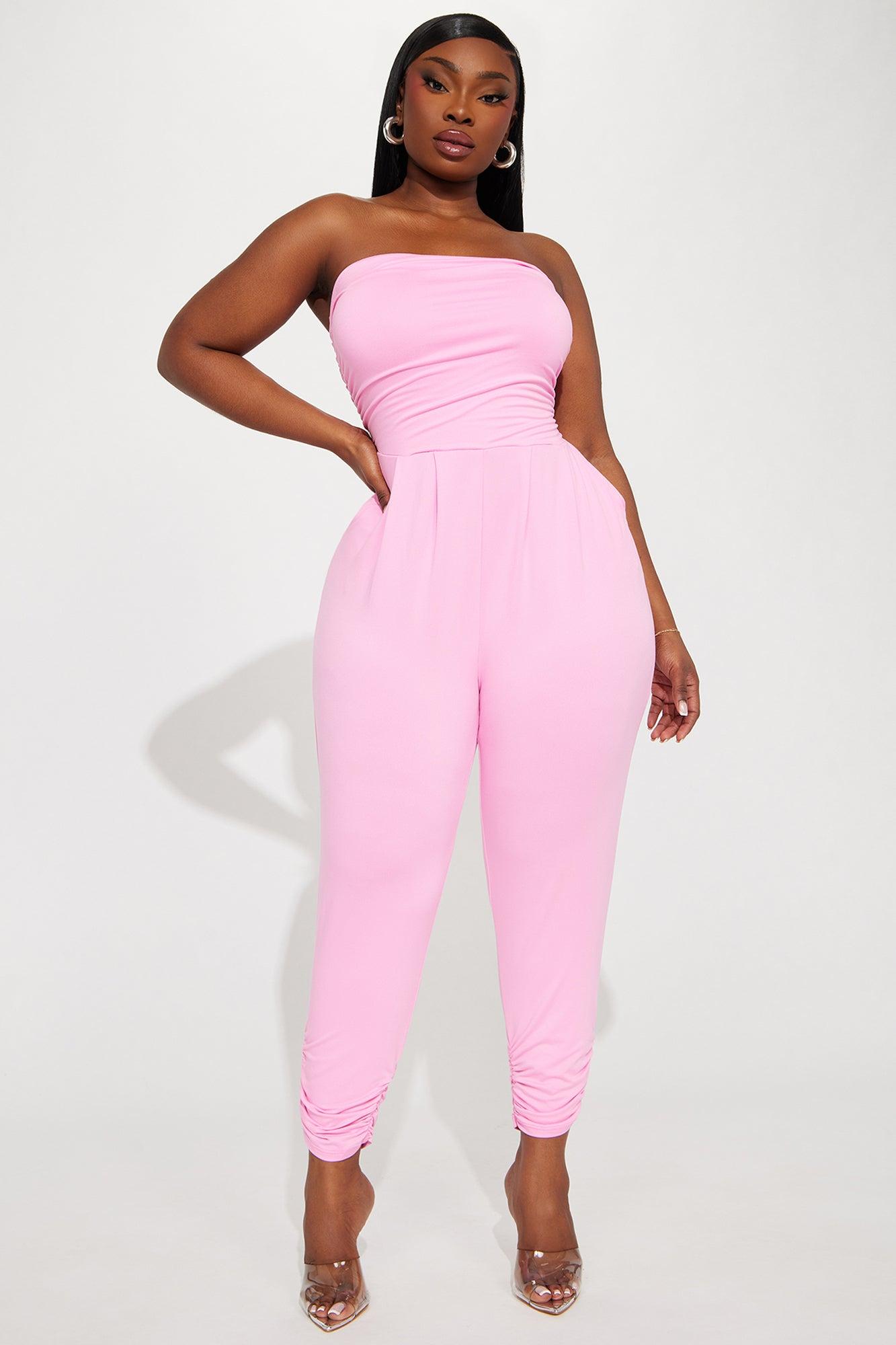 Keep It Simple Jumpsuit - Pink Product Image