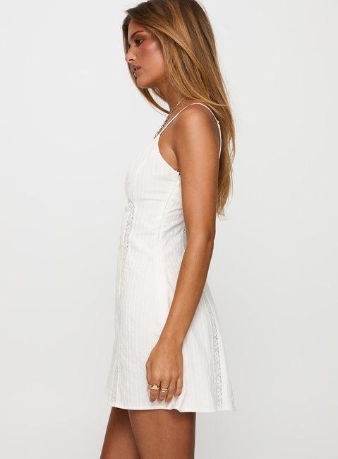 Waterlily Mini Dress White Product Image