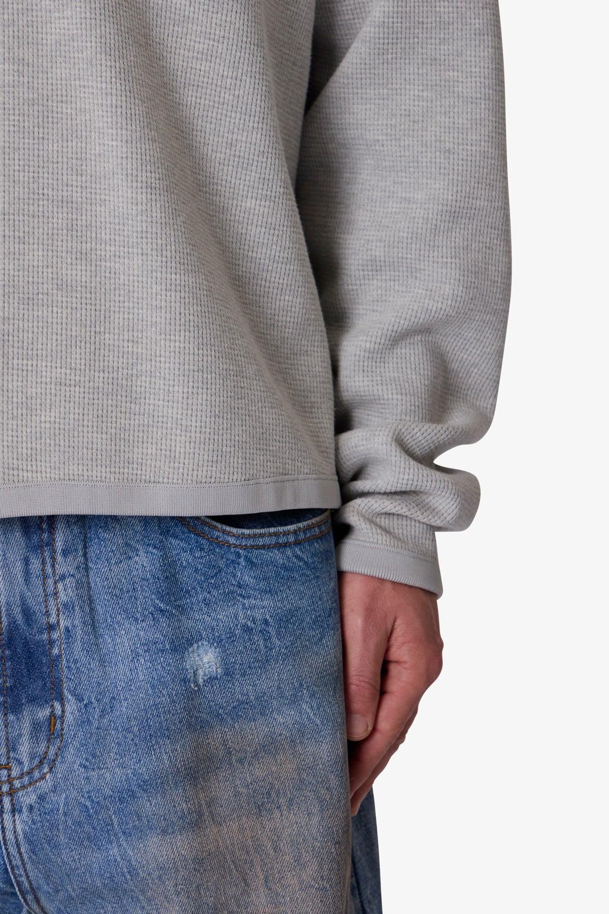 Polo Thermal L/S Shirt - Heather Grey Product Image