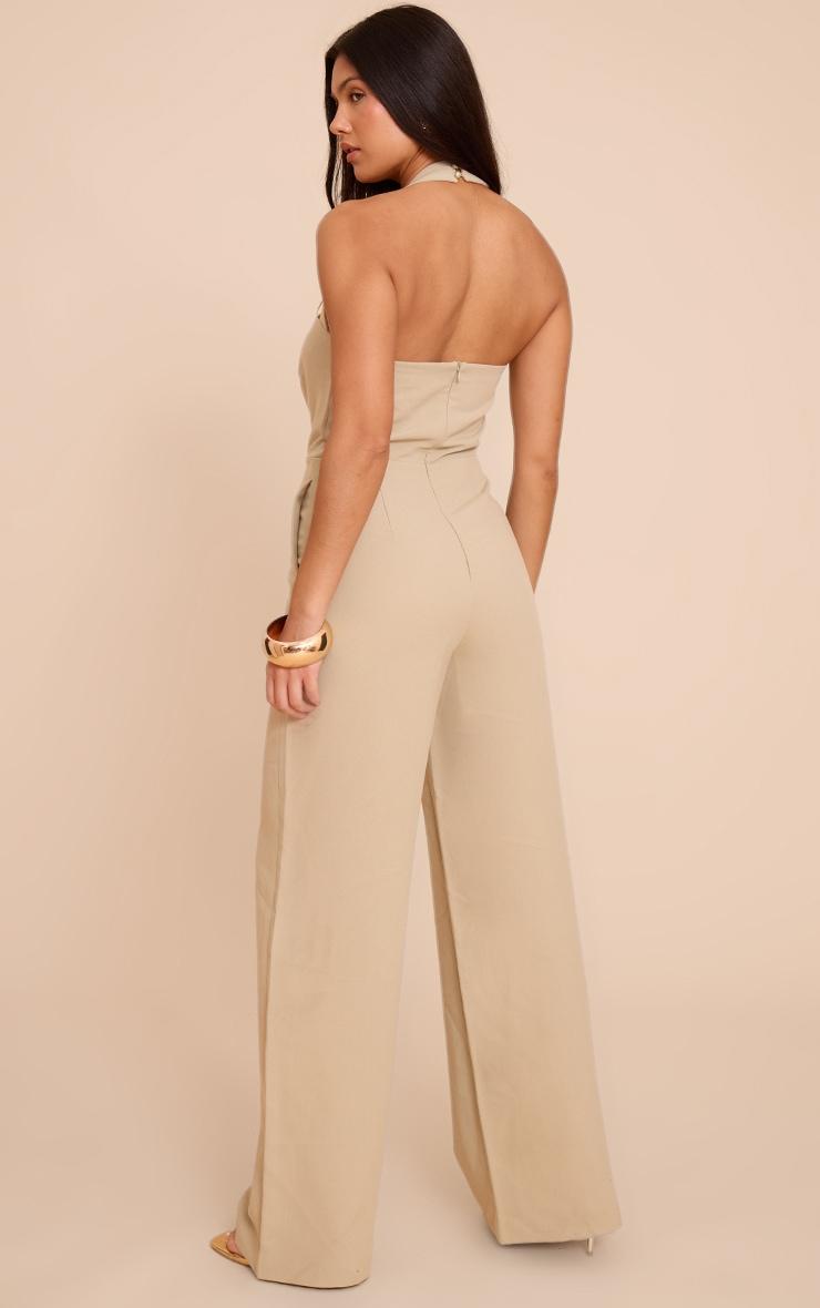 Sage Premium Woven Halterneck Straight Leg Jumpsuit Product Image