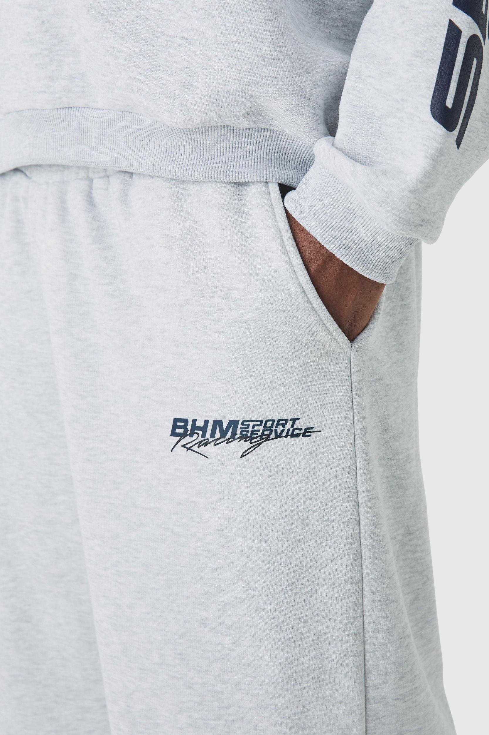 Plus Moto Graphic Wide Leg Sweatpants | boohooMAN USA Product Image