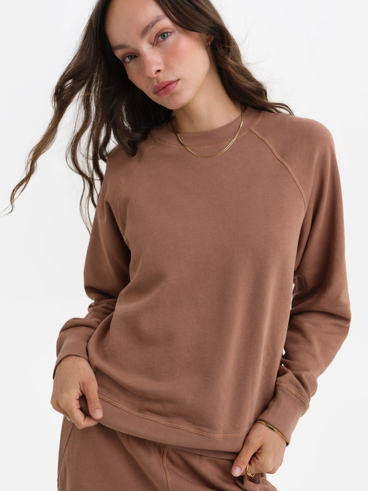 Organic Lightweight Terry Raglan Sweatshirt Female Product Image