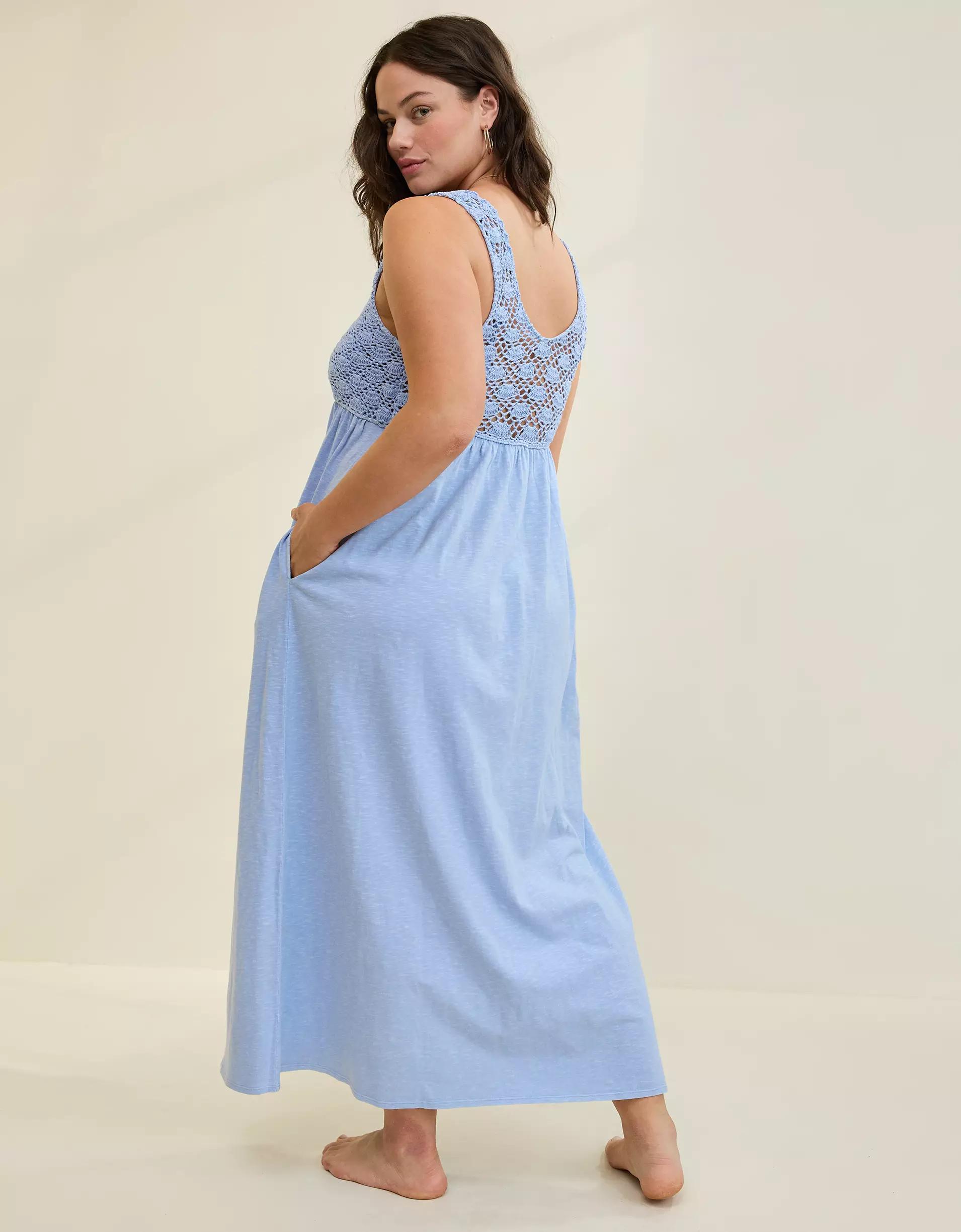 Aerie Crochet Maxi Dress Product Image
