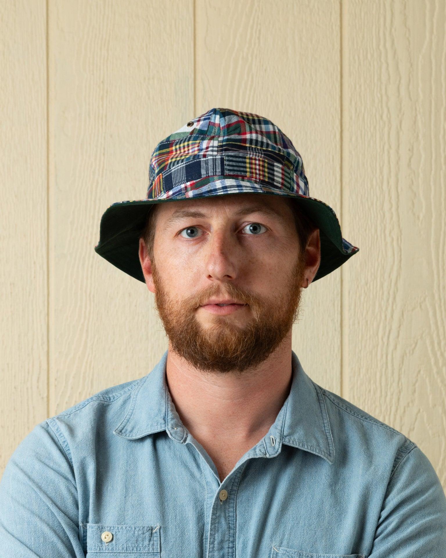 Standard Sailing Hat in Navy Patchwork Madras Product Image