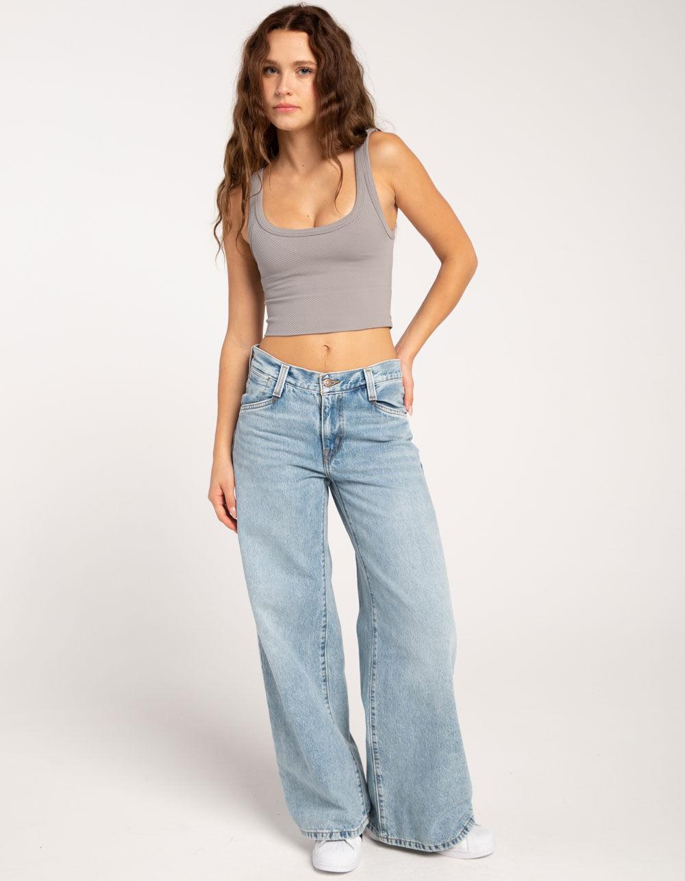 FULL TILT Womens Seamless Chevron Tank Top - GRAY Product Image