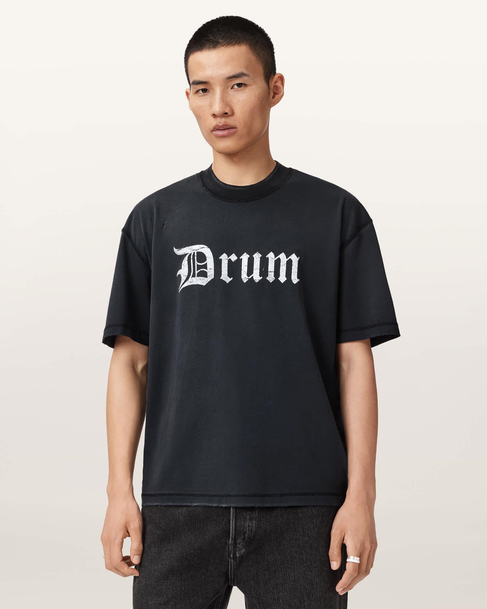 Snare Boxy T-Shirt Washed Black | ALLSAINTS US Product Image