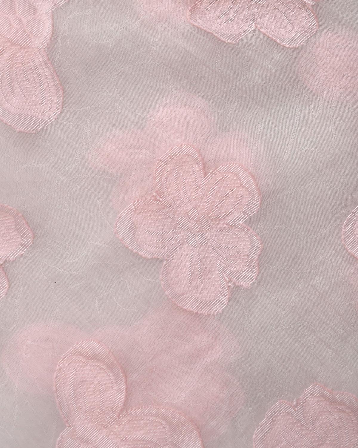 Pink Square Neck Puffed Sleeve Midi Dress Product Image