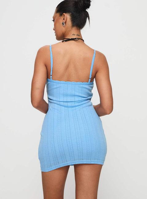 Susurrus Mini Dress Blue Product Image