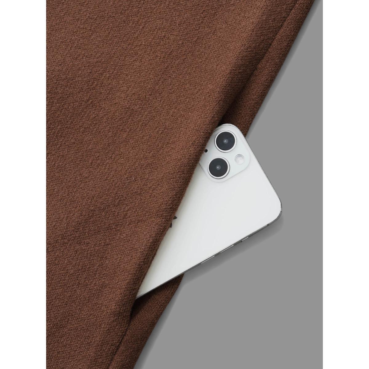 Plus Size Supersoft Essentials Side Pocket Collared Knit Cardigan Browncoffeecolor Women Leisure Loose Long Sleeve Casual Cardigans BloomChic 28/5X Product Image