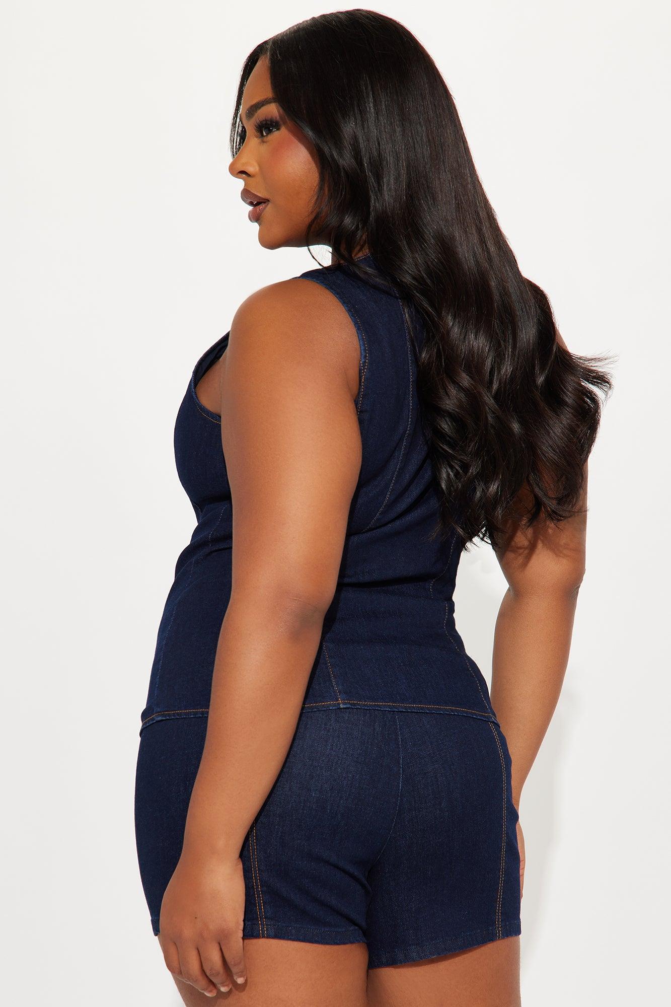 Dana Denim Short Set - Dark Wash Product Image