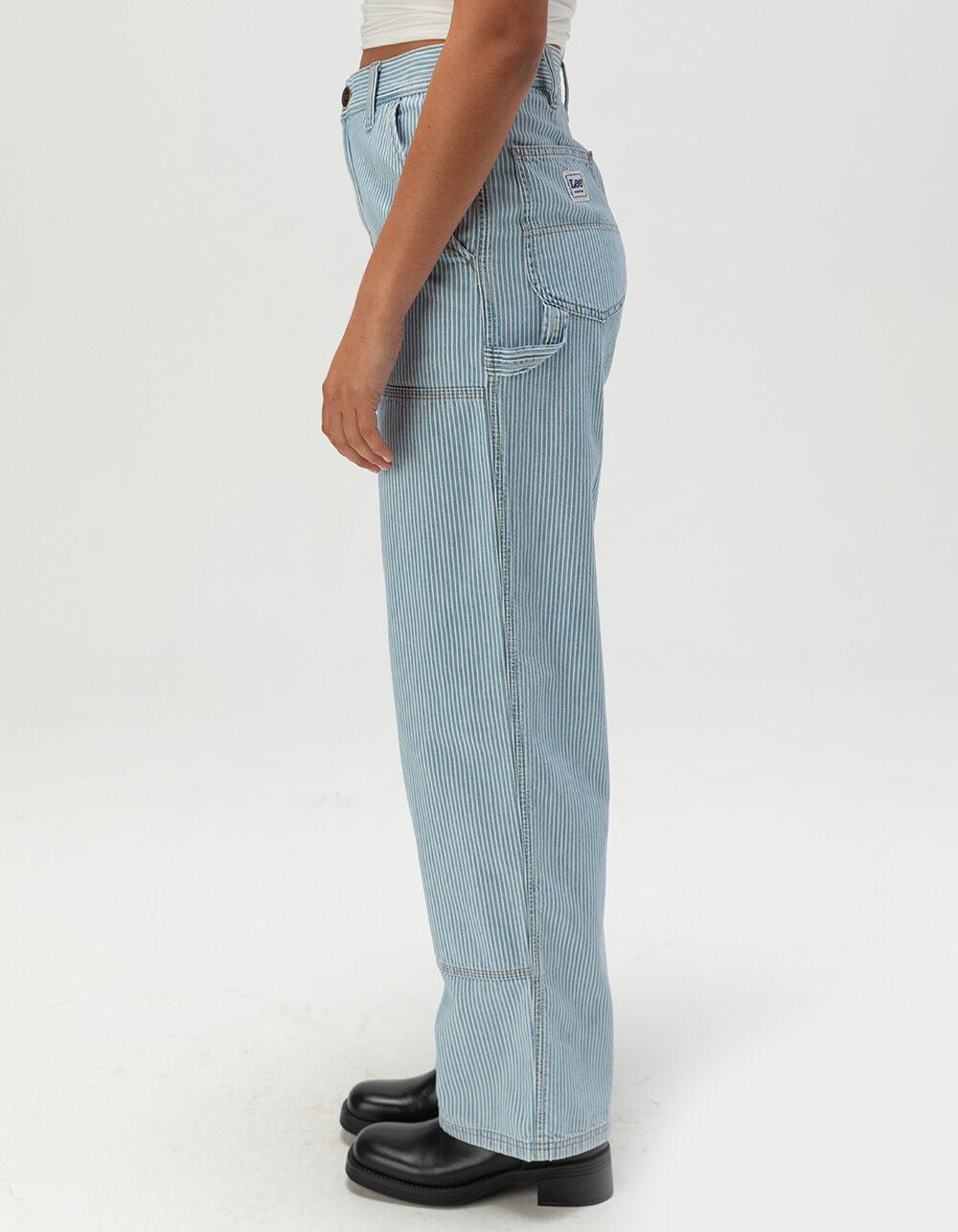 LEE Railroad Stripe Womens Utility Carpenter Jeans - RAILRD DENIM Product Image