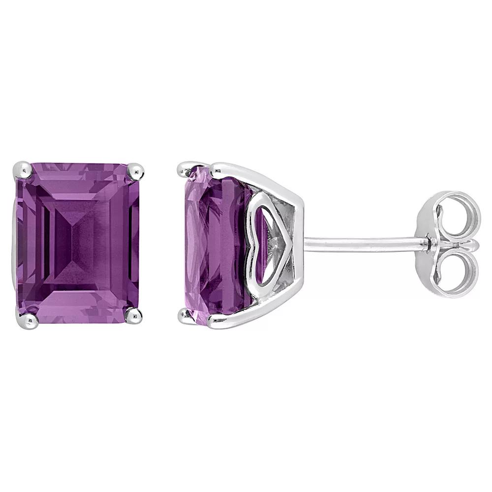 Stella Grace Sterling Silver & Gemstone Stud Earrings, Women's, Simulated Alexandrite Product Image