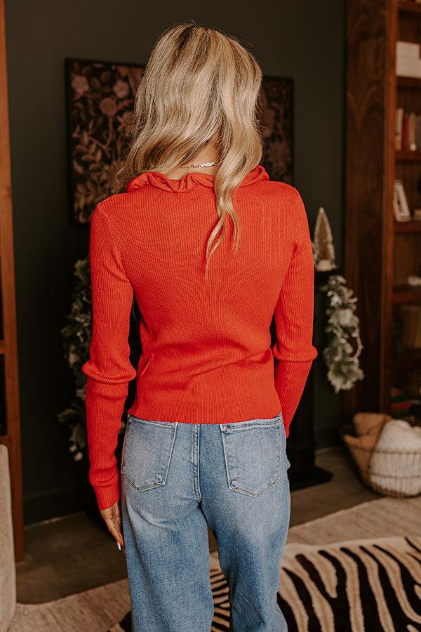 Sassy Statement Front Tie Sweater Top Product Image