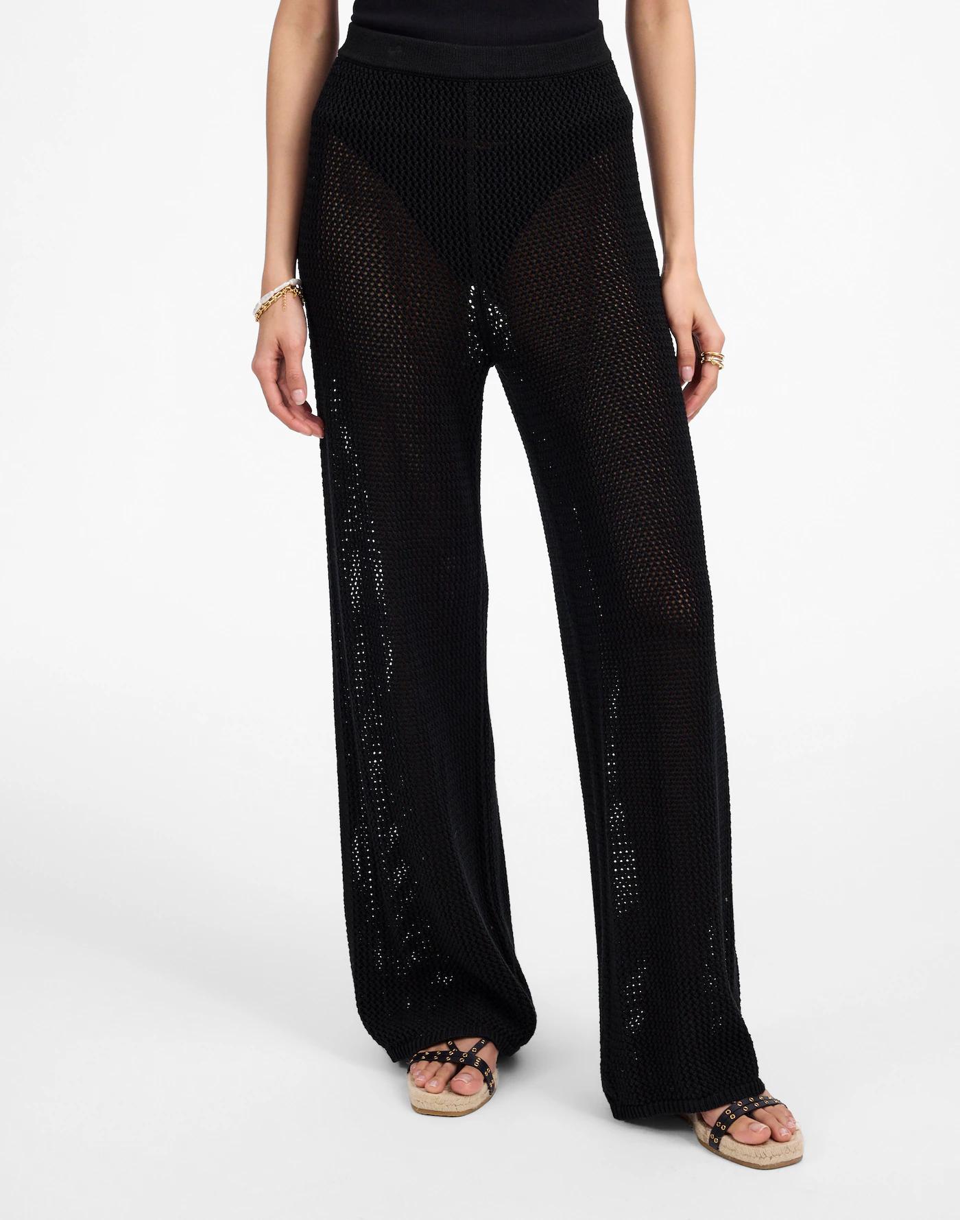 Open-Stitch Sweater Pants Product Image