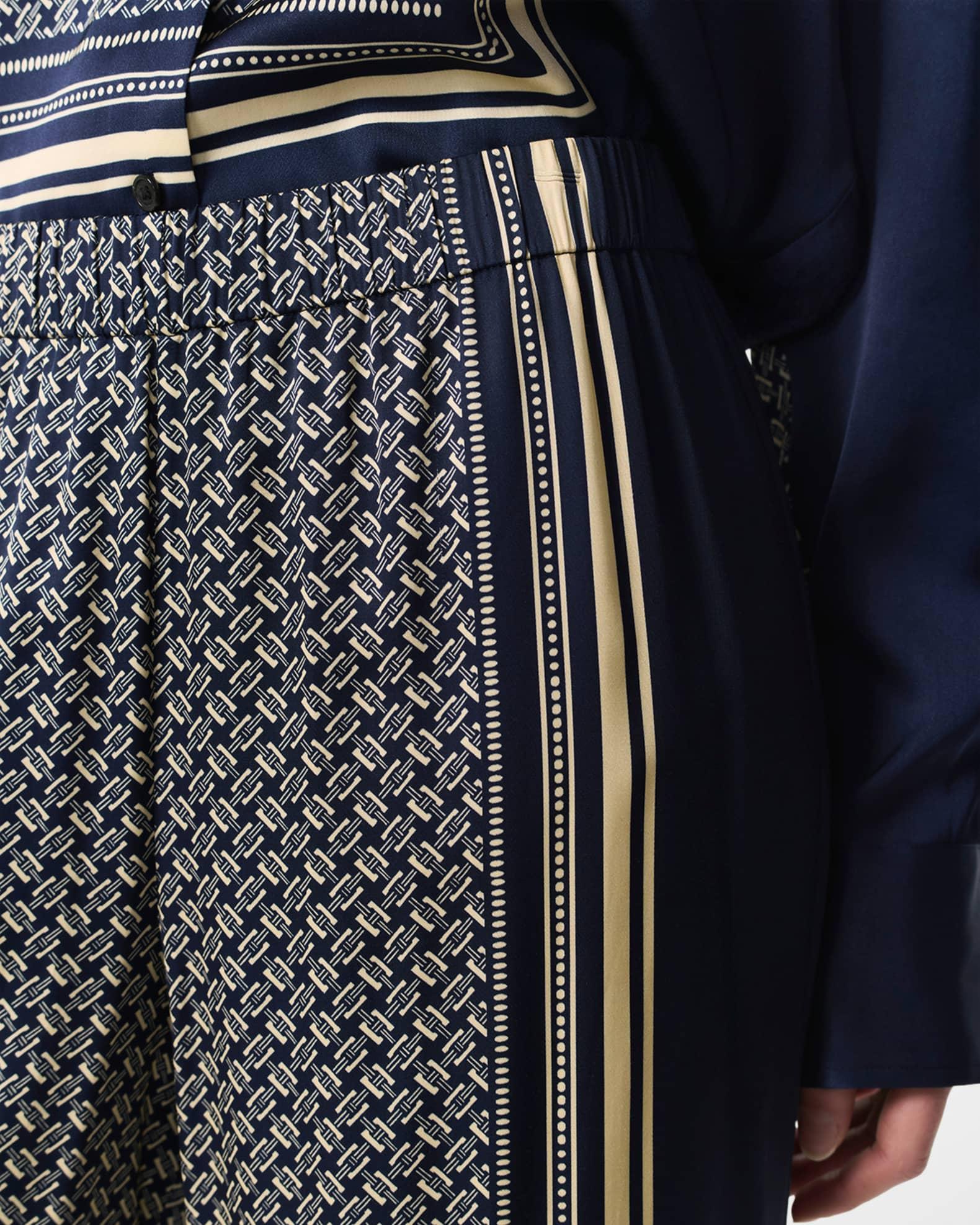 Olive Printed Pull-On Pants Product Image