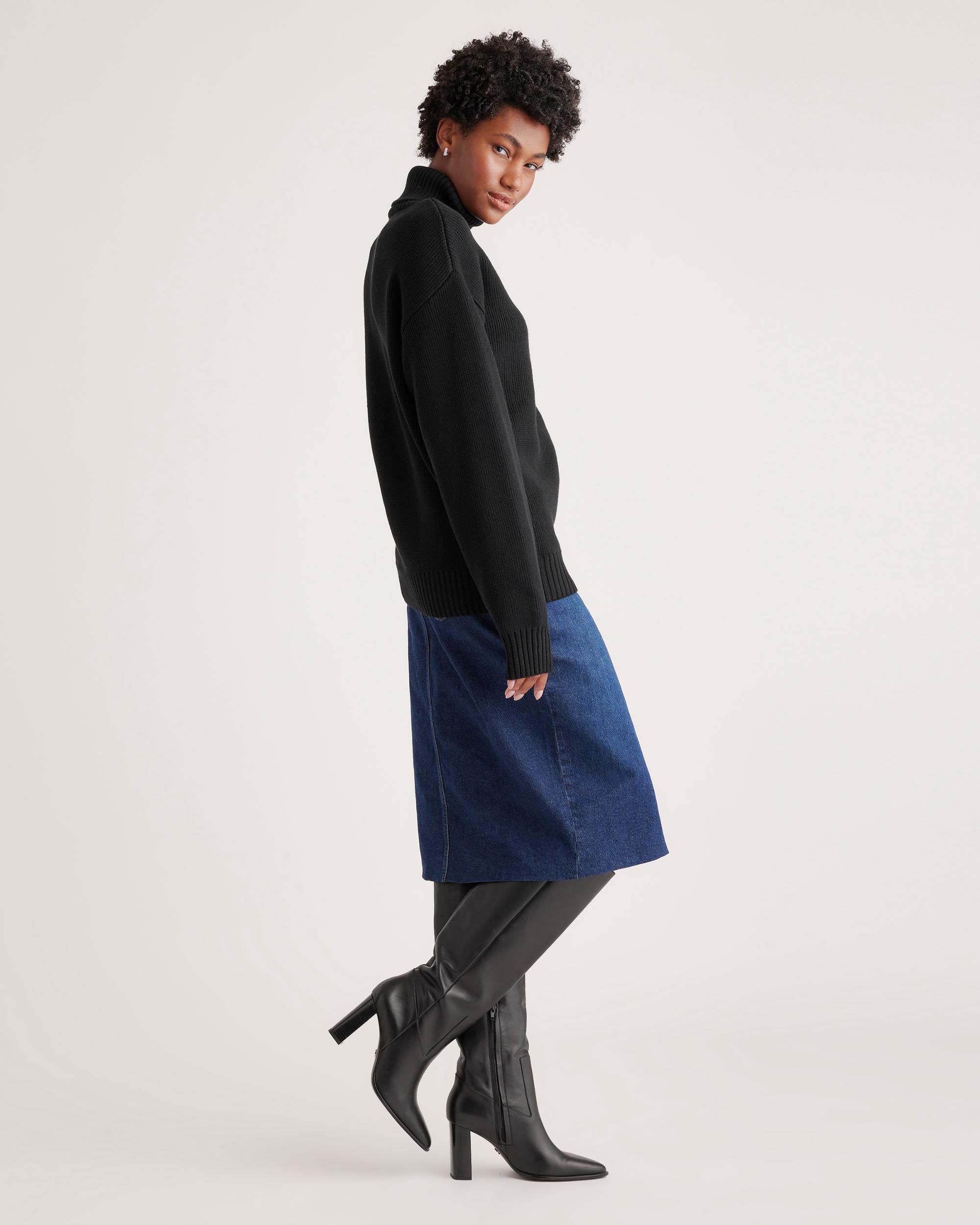 Quince | Women's Turtleneck Sweater Organic Cotton Product Image