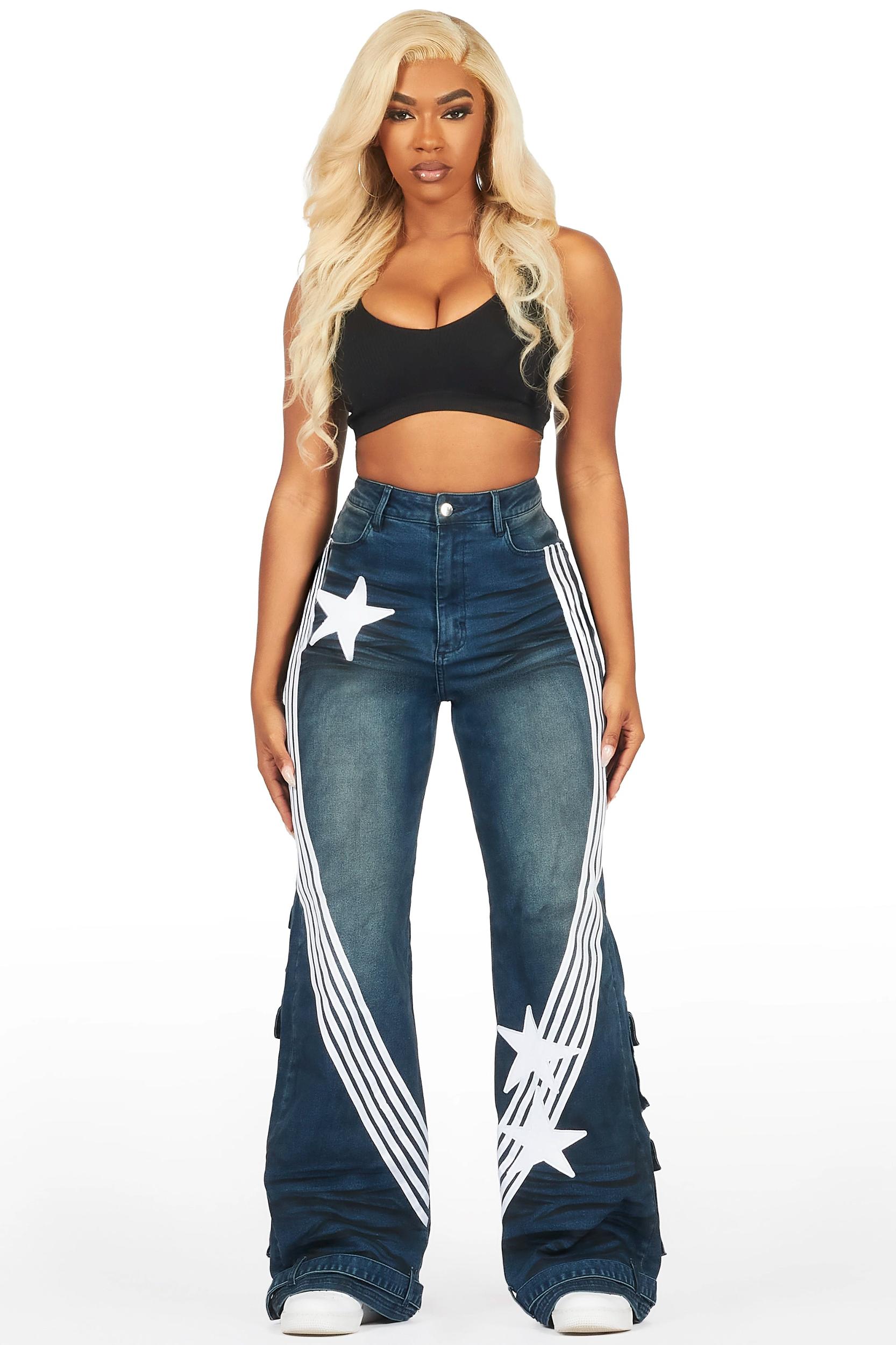 Bryana Dark Wash Wide Leg Jean Female Product Image