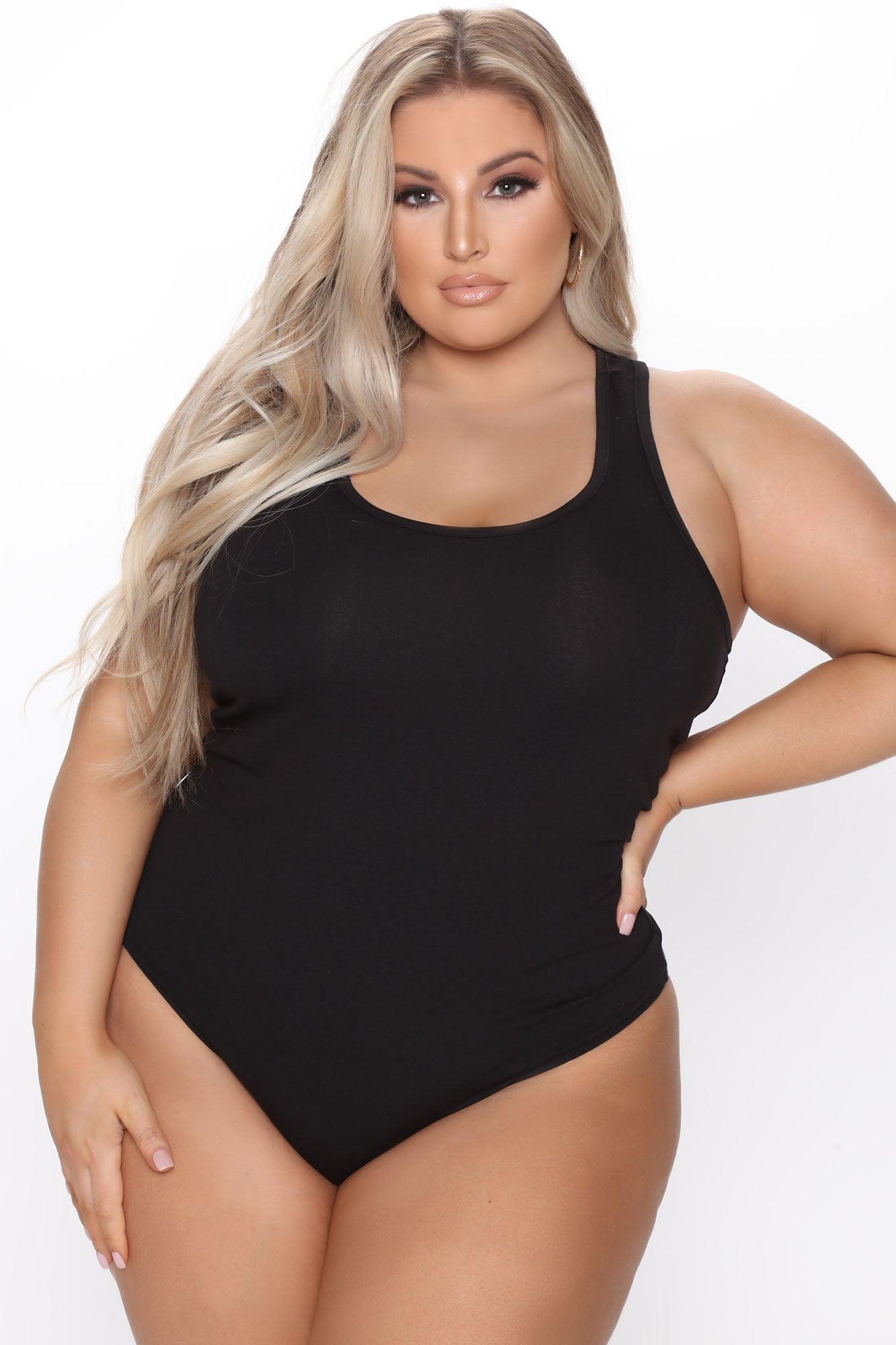 Divine Basic Tank Bodysuit - Black Product Image