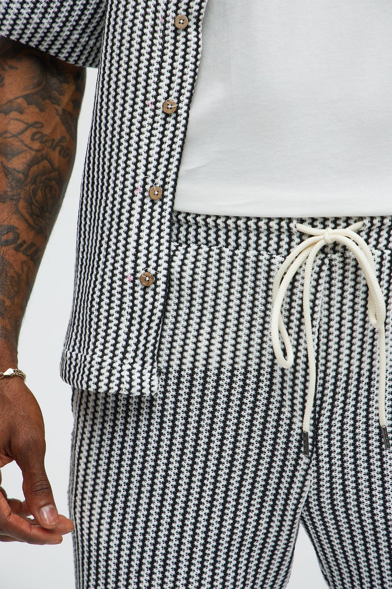 Summit Drawstring Zig Zag Shorts - Grey/combo Product Image