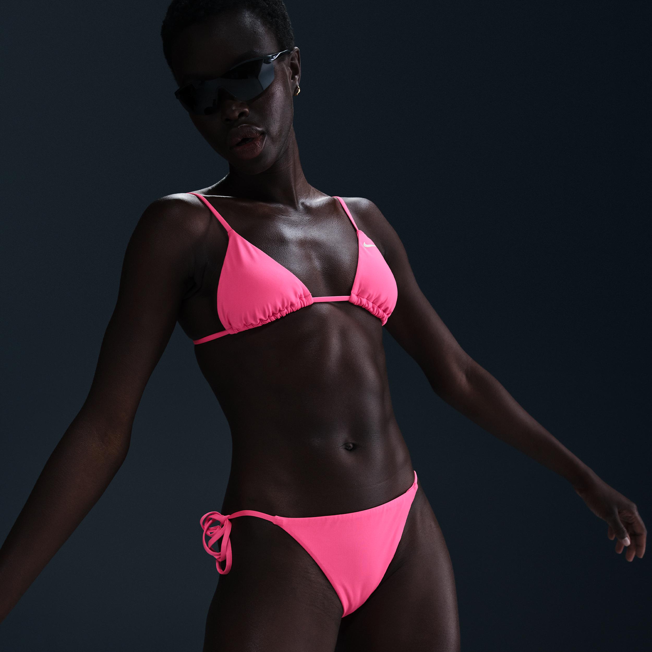 Nike Womens Swim Essential Tie-String Bikini Bottom | NESSF245-678 Product Image