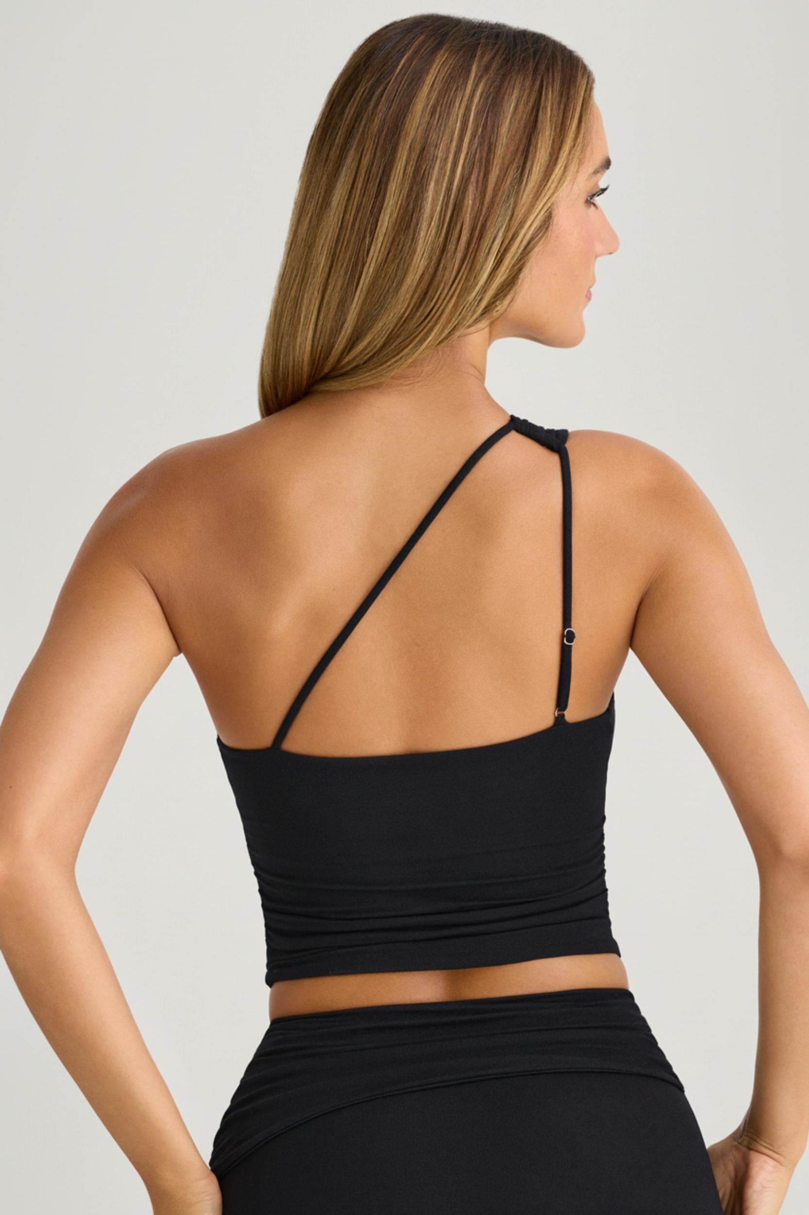 Modal One-Shoulder Top in Black Product Image