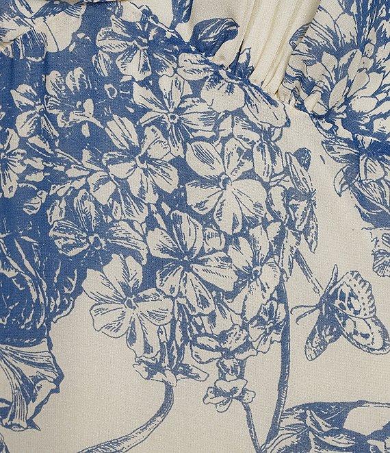 Lucy Paris Cassandra Floral Print Sweetheart Neck Ruffle Tiered Midi Dress Product Image