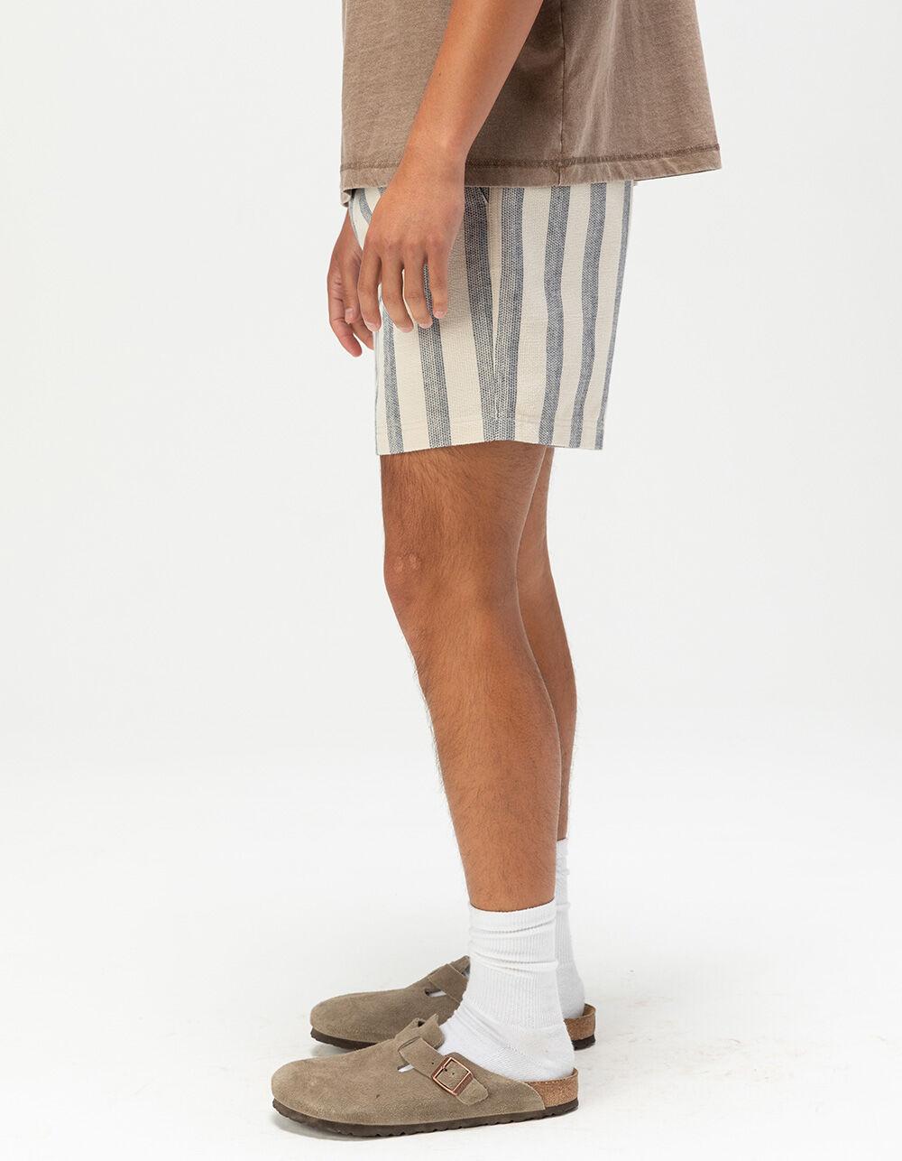 RSQ Mens Stripe Pull On Knit Shorts - NAVY COMBO Product Image