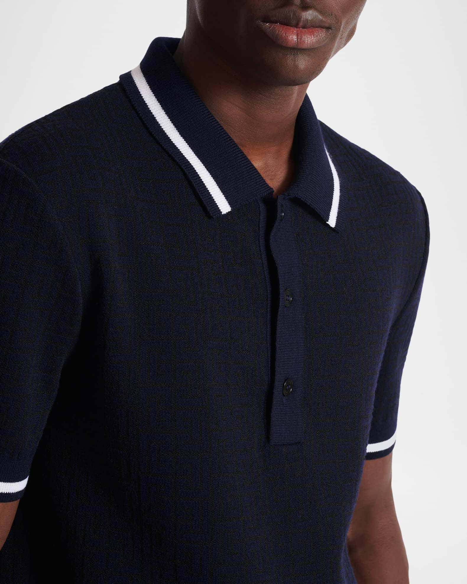 Men's Monogram Knit Polo Shirt Product Image
