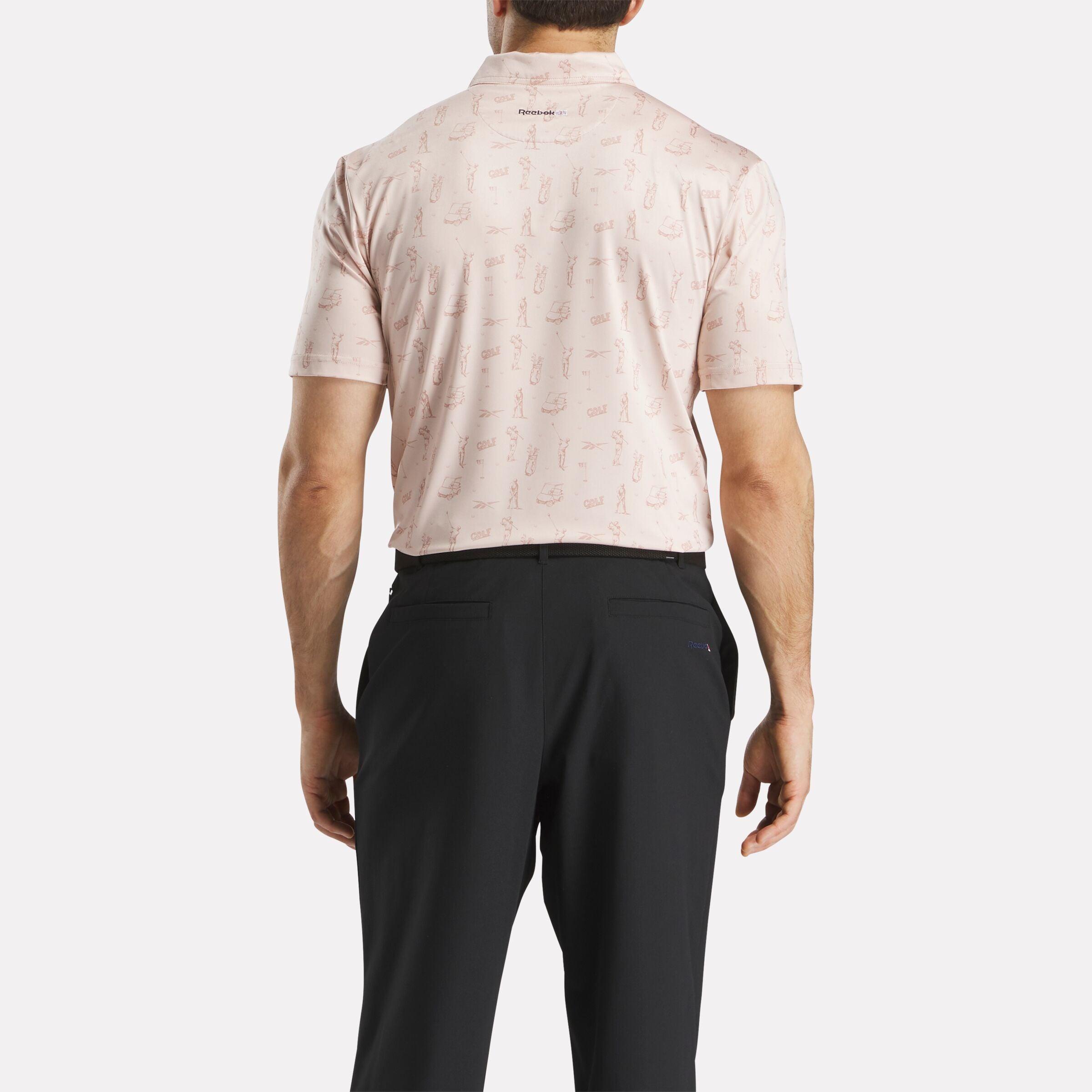 Short Sleeve Tournament Etching Print Polo Shirt Male Product Image