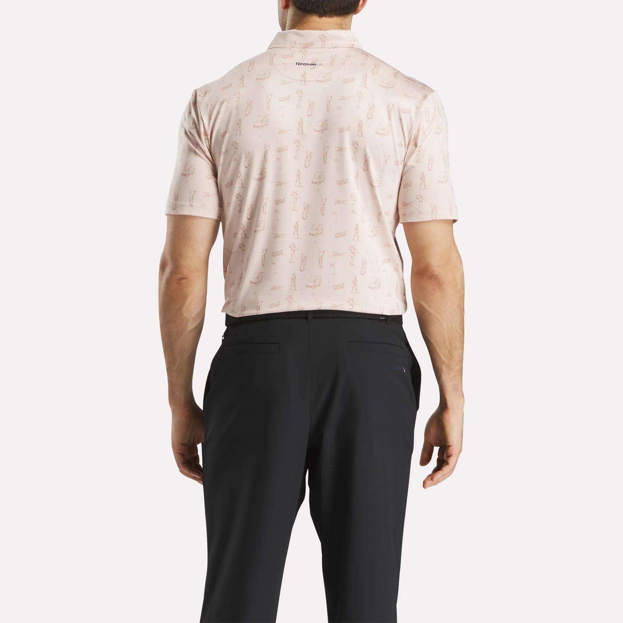 Short Sleeve Tournament Etching Print Polo Shirt Male Product Image