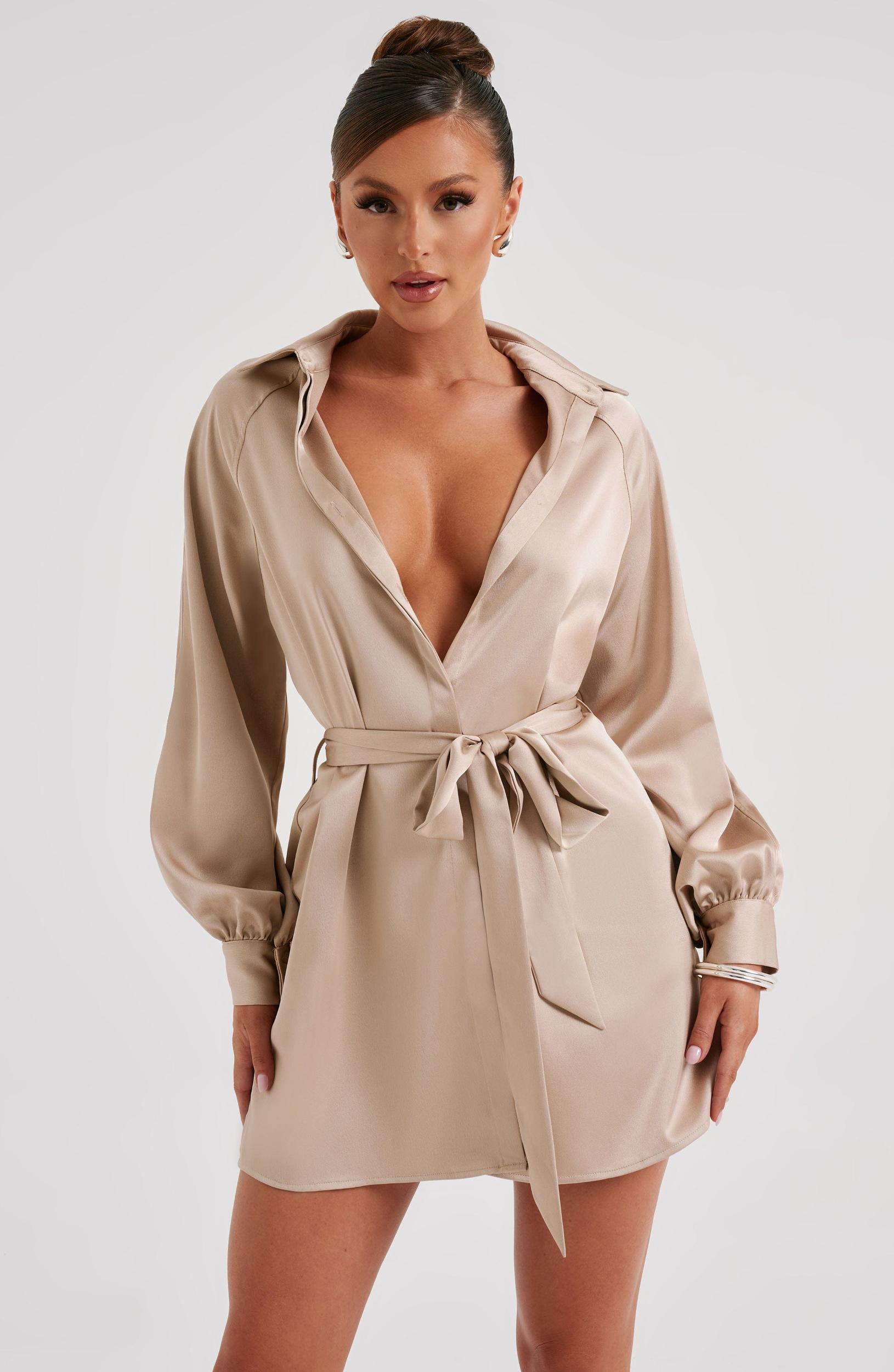 Kara Mini Dress - Champagne Product Image