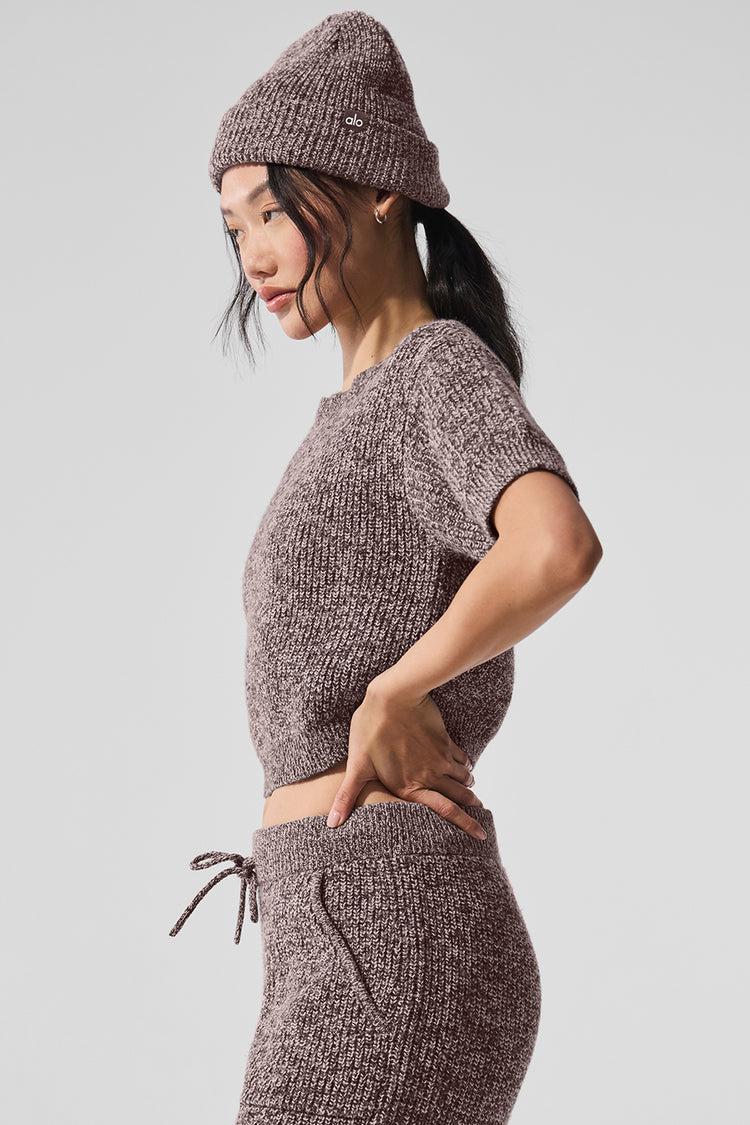 Marl Sweater Short Sleeve - Mushroom Marl Product Image