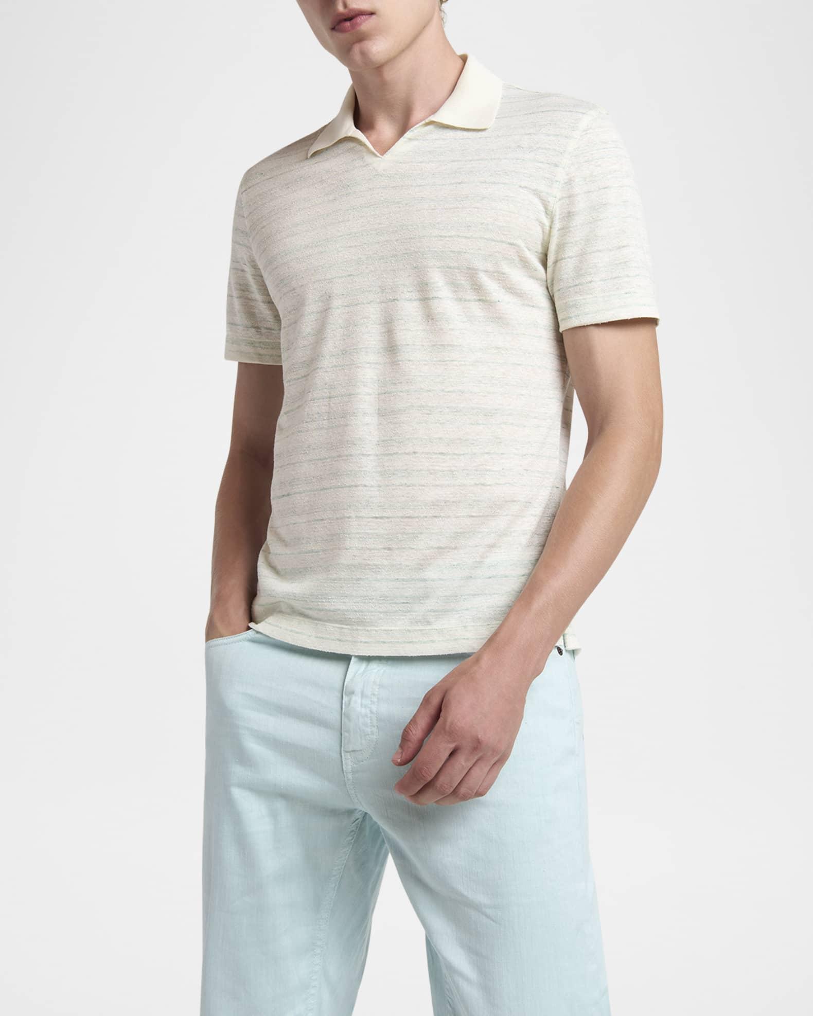 Men's Striped Polo Shirt Product Image