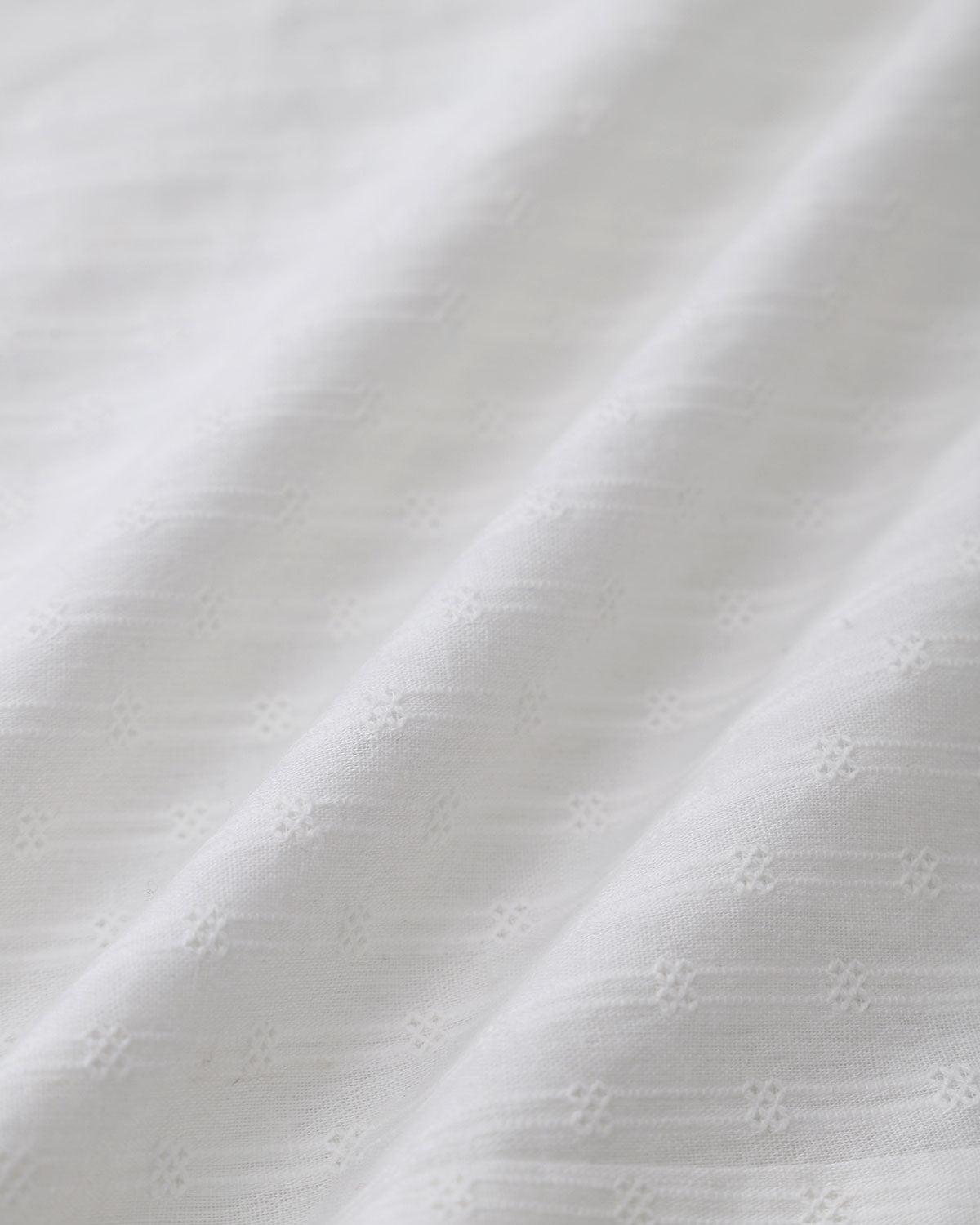 White Embroidery Puffed Sleeve Maxi Dress Product Image