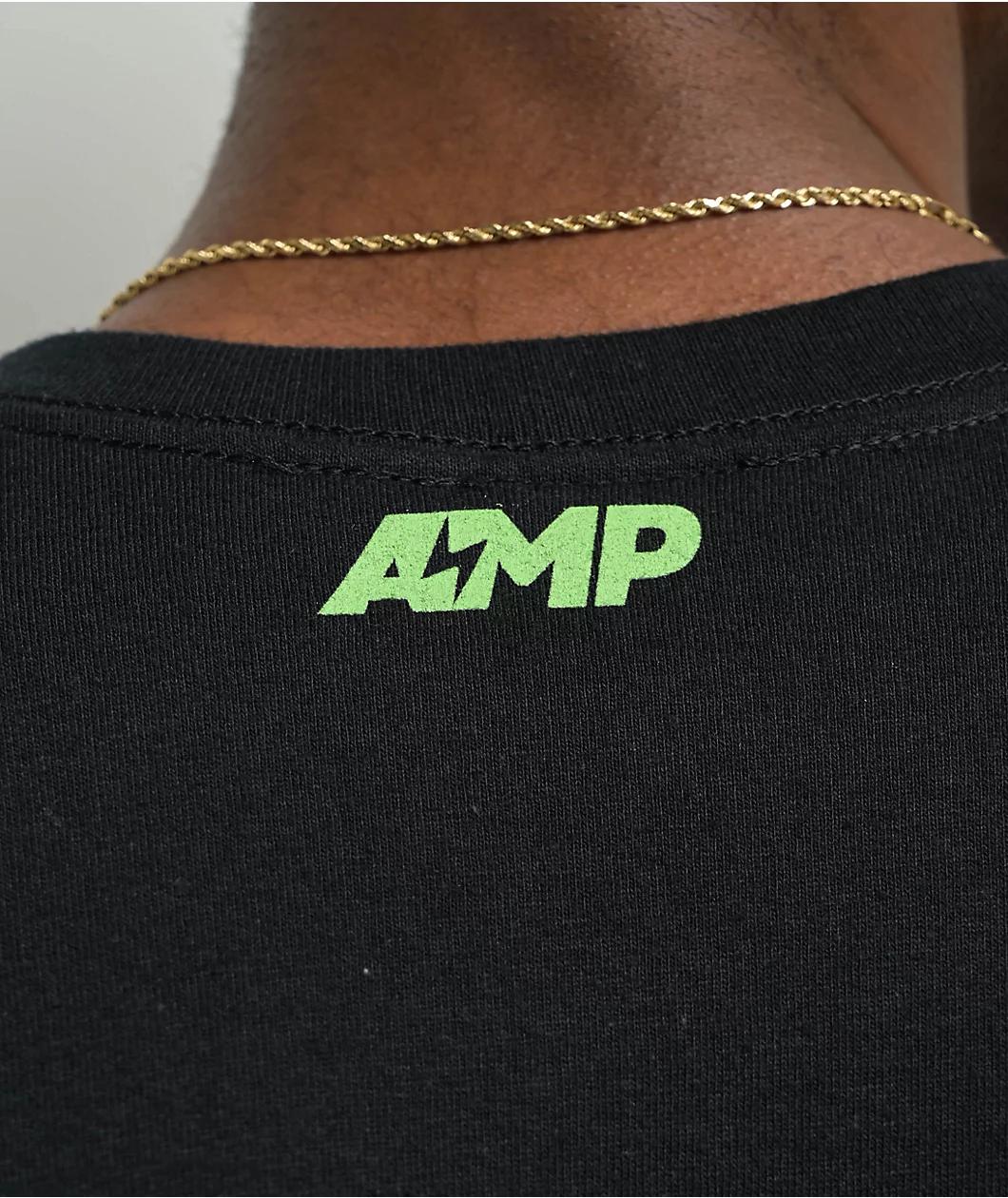 AMP Skull Lightning Black T-Shirt Product Image