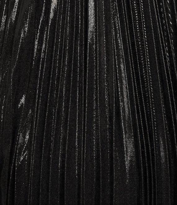 Jovani Metallic Sweetheart Neck Beaded Corset Bodice Spaghetti Strap A-Line Dress Product Image