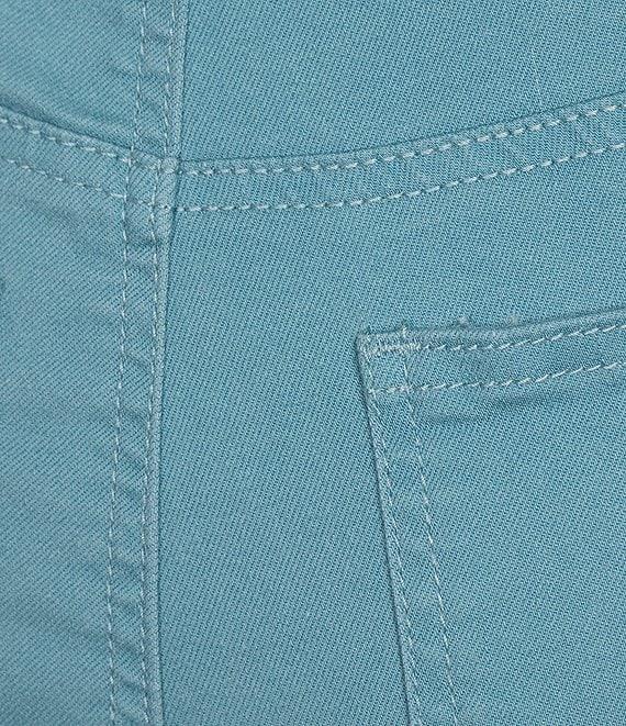 Intro Plus Size Size Straight Leg Tulip Eyelet Embroidered Frayed Hem Pull-On Ankle Pants Product Image