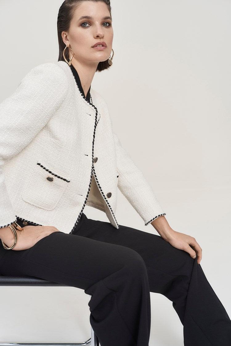 Bouclé Jacket With Contrast Trim Product Image