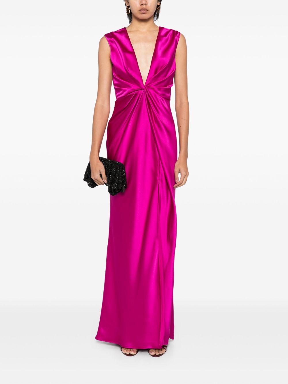 twisted satin dress Product Image
