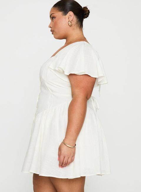 Forever More Mini Dress White Curve Product Image