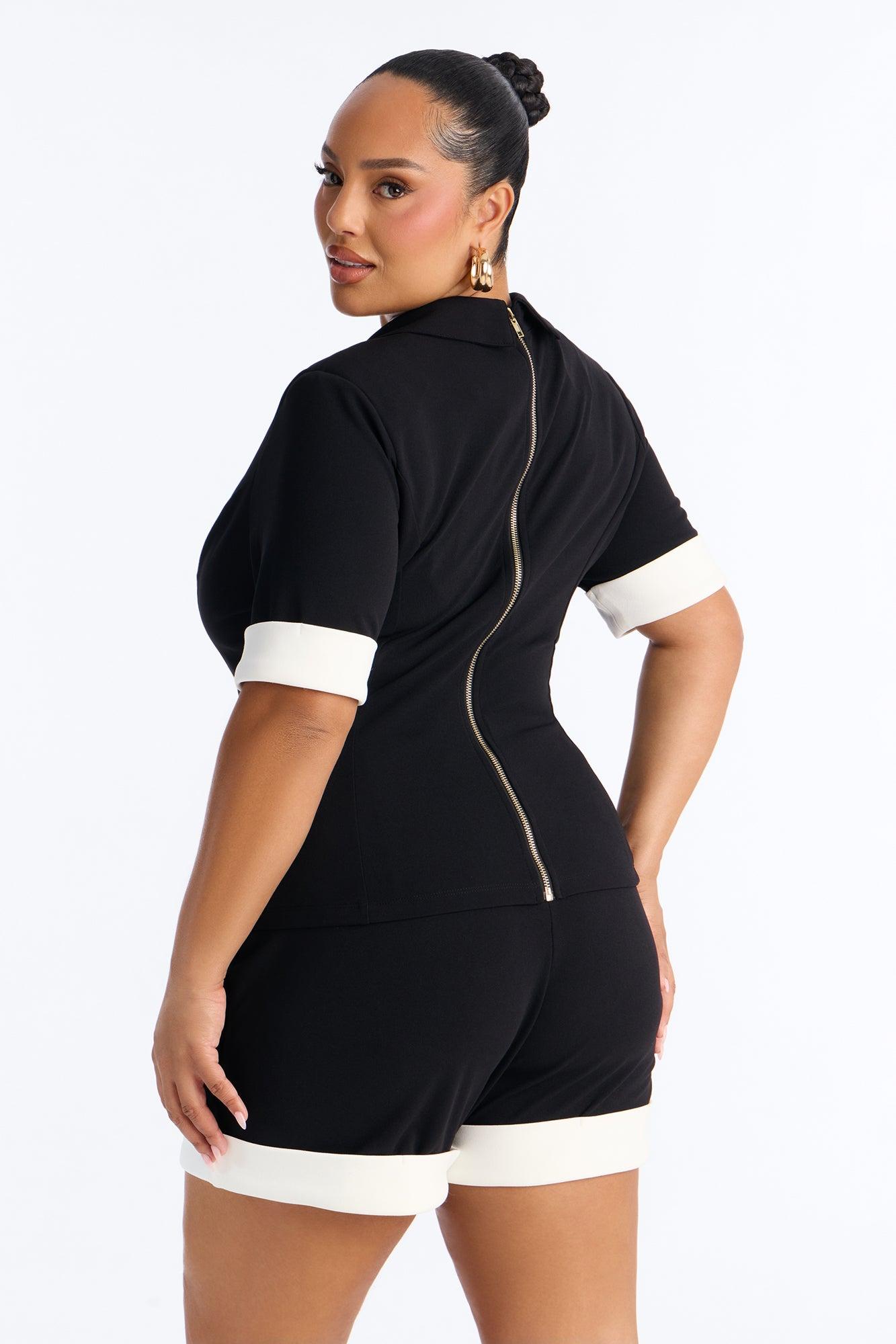 Bella Blazer Short Set - Black Female Product Image