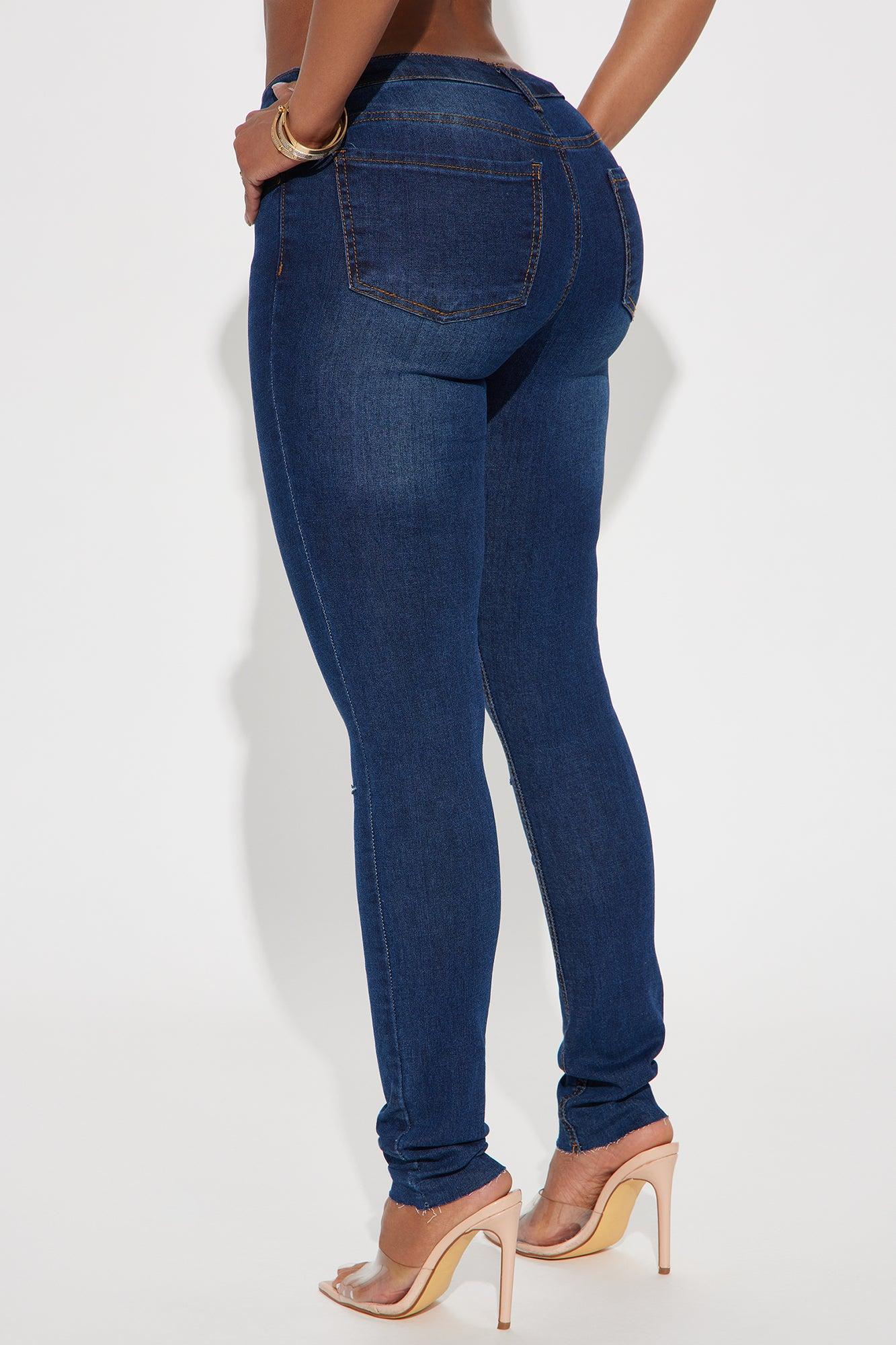 Malibu Mornings Mid Rise Skinny Jeans - Dark Wash Product Image