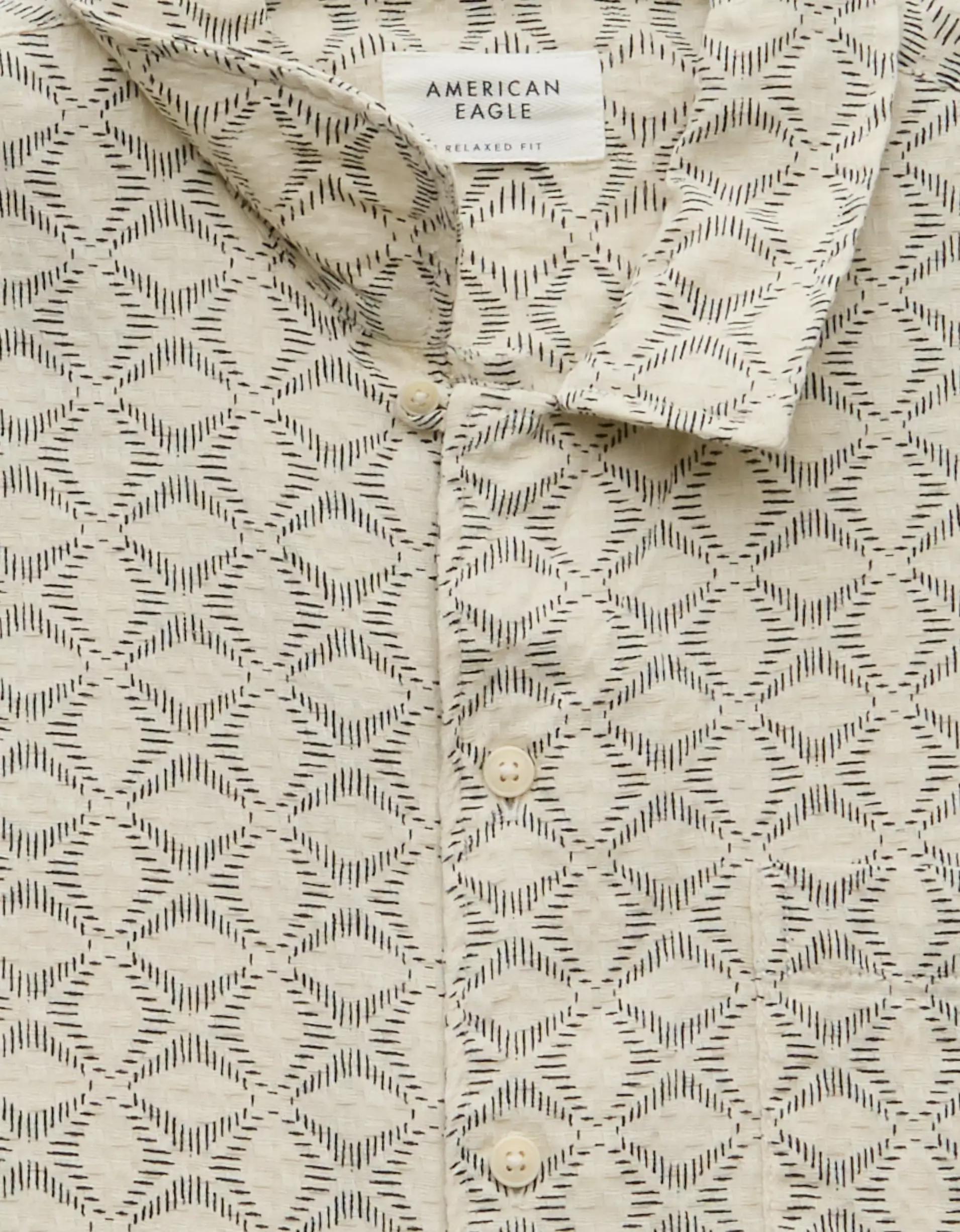 AE Poolside Printed Button-Up Shirt Product Image