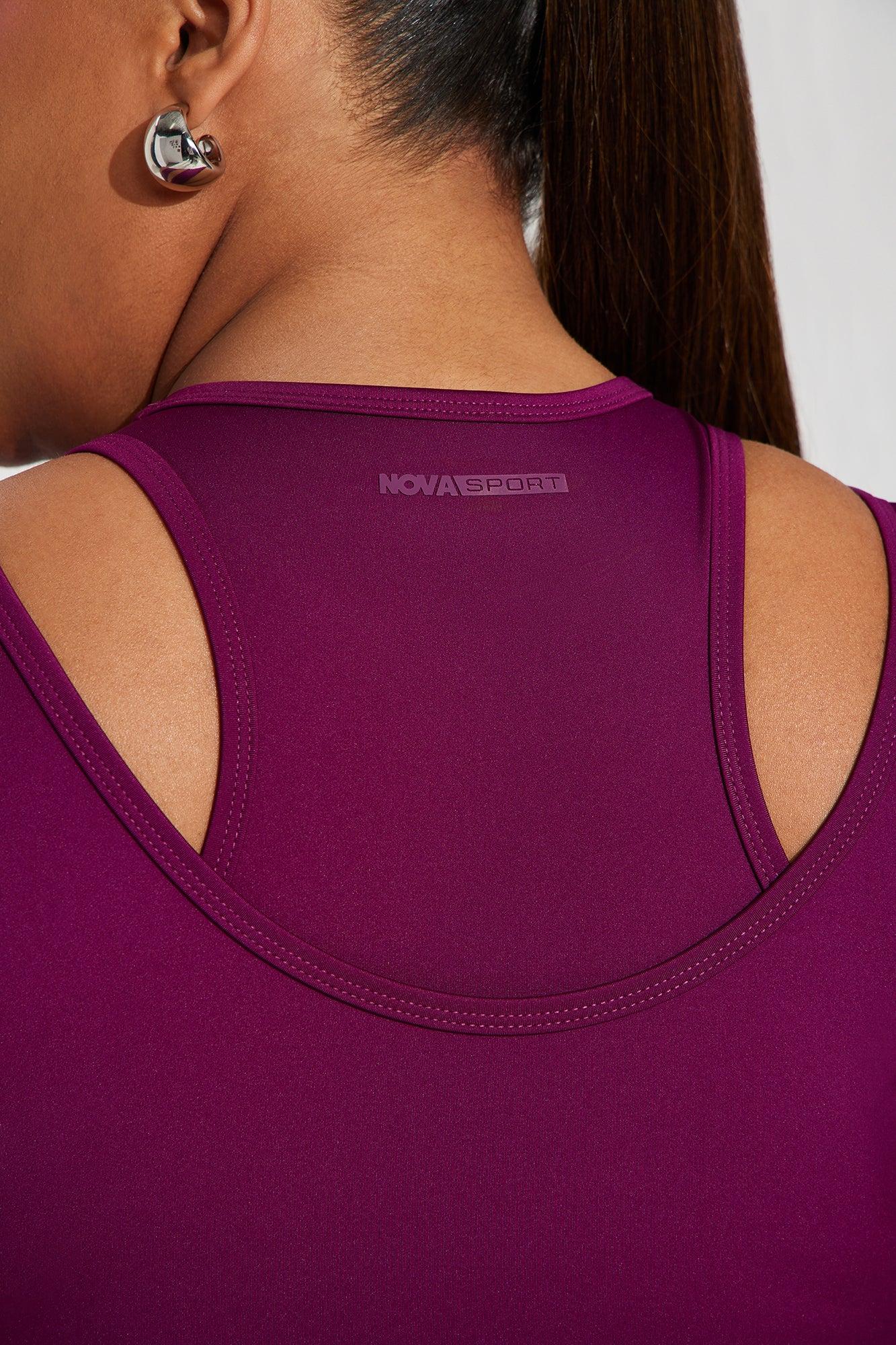 Pedal Pusher Elevate Sports Bra - Plum Product Image