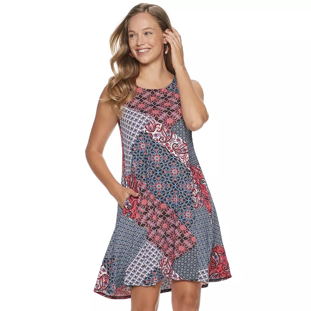 Women's Nina Leonard Floral Swing Dress,  Product Image