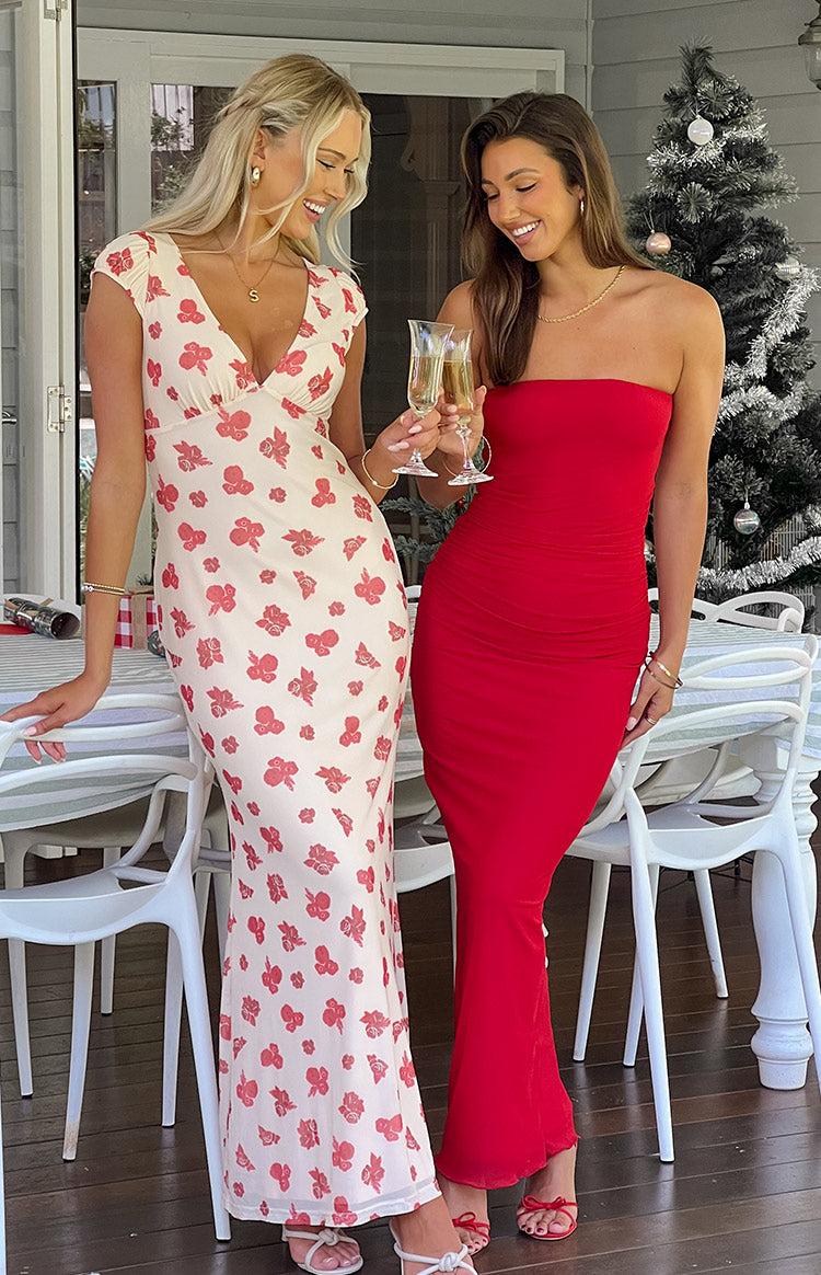 Imogen Red Maxi Dress Product Image
