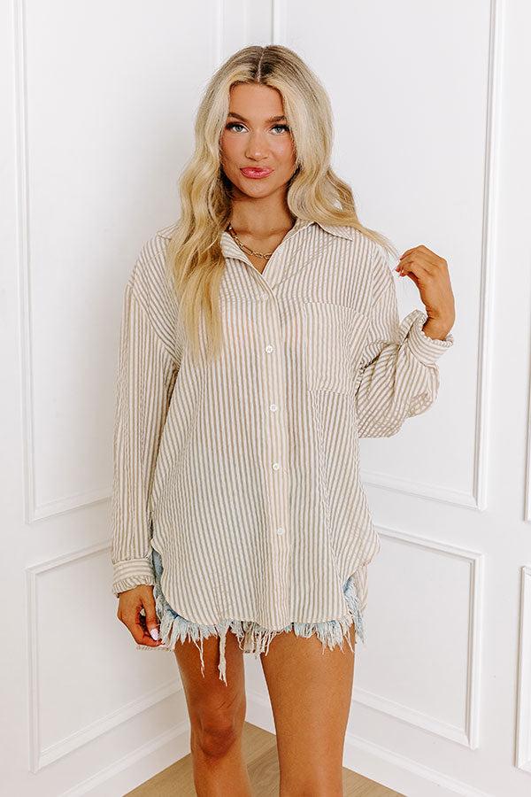 Coffee Shop Cutie Oversized Button Up Product Image