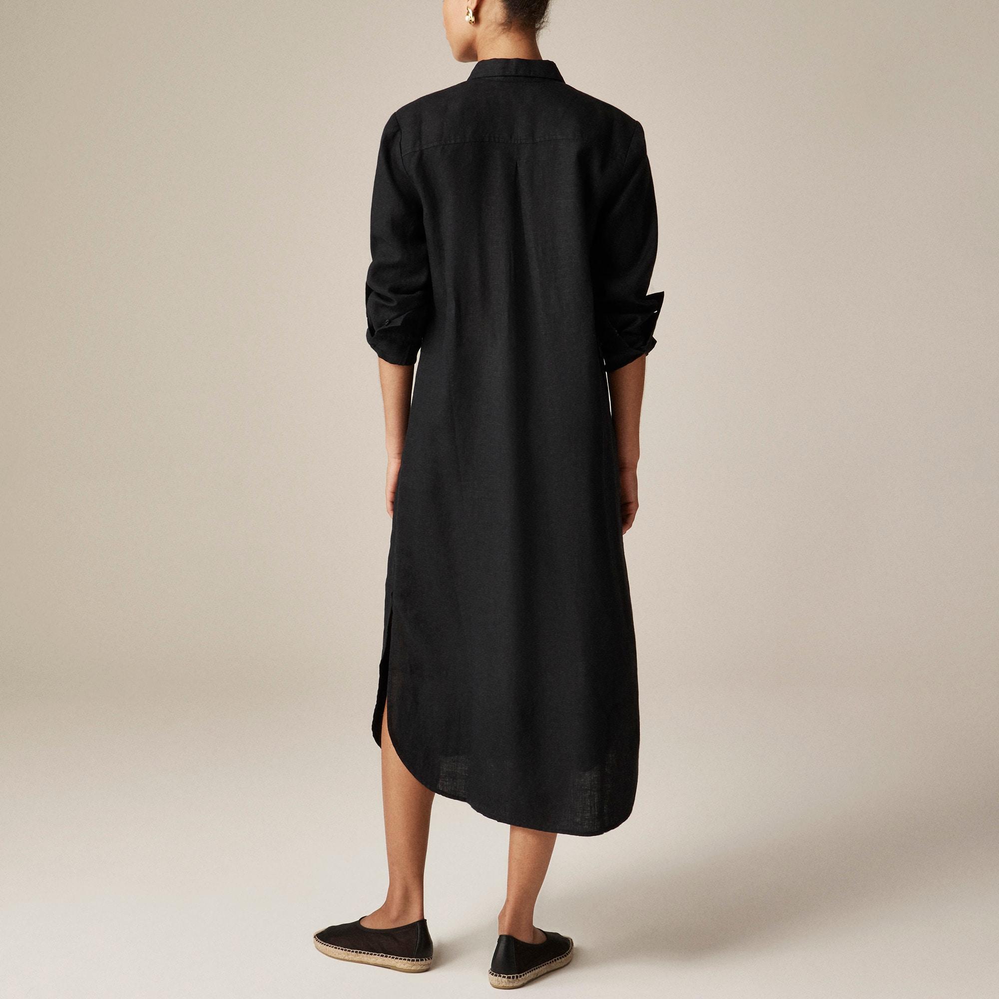 Tunic shirtdress in linen Product Image