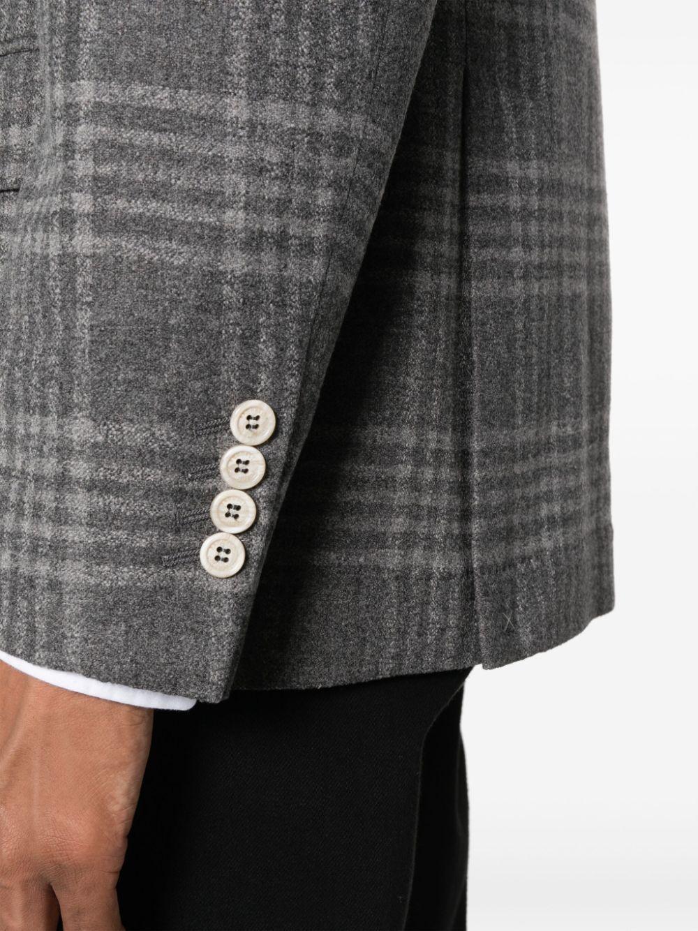 check-pattern wool-blend blazer Product Image